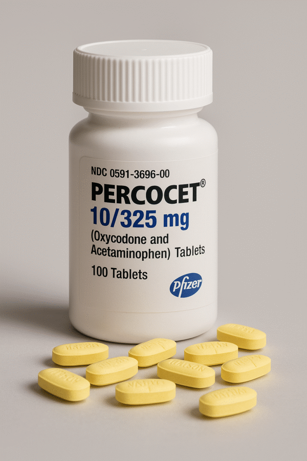 Percocet 10/325mg (Yellow Watson)